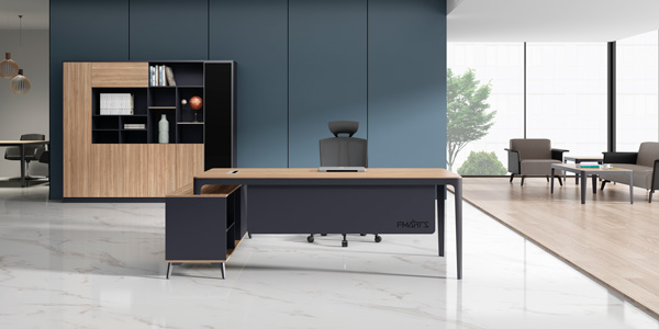 福瑪仕辦公家具|維克系列經理辦公桌文件柜組合展廳實物展示視頻