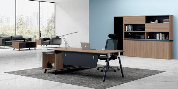 福瑪仕辦公家具|維德系列主管辦公桌書柜組合展示實物視頻